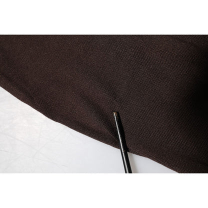 Dolce & Gabbana Brown Silk Crew Neck Short Sleeves T-shirt