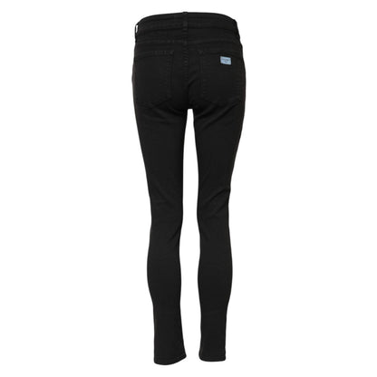 Dolce & Gabbana Black Cotton Skinny Mid Waist Denim Jeans