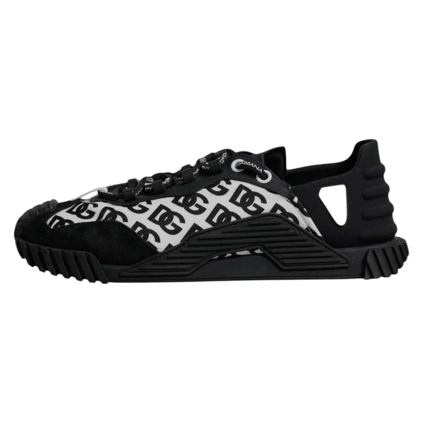 Dolce & Gabbana Black Logo Lace Up Low Top NS1 Sneakers MV7208-44