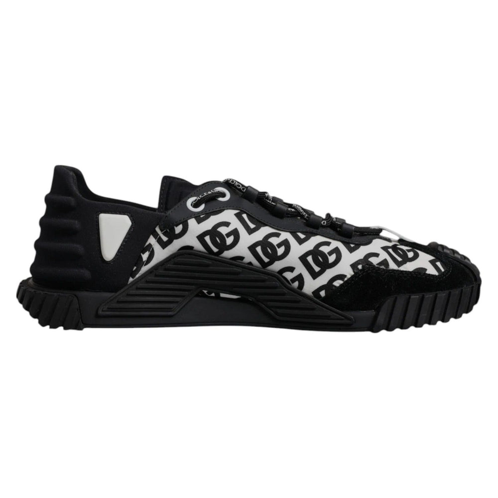 Dolce & Gabbana Black Logo Lace Up Low Top NS1 Sneakers MV7208-44