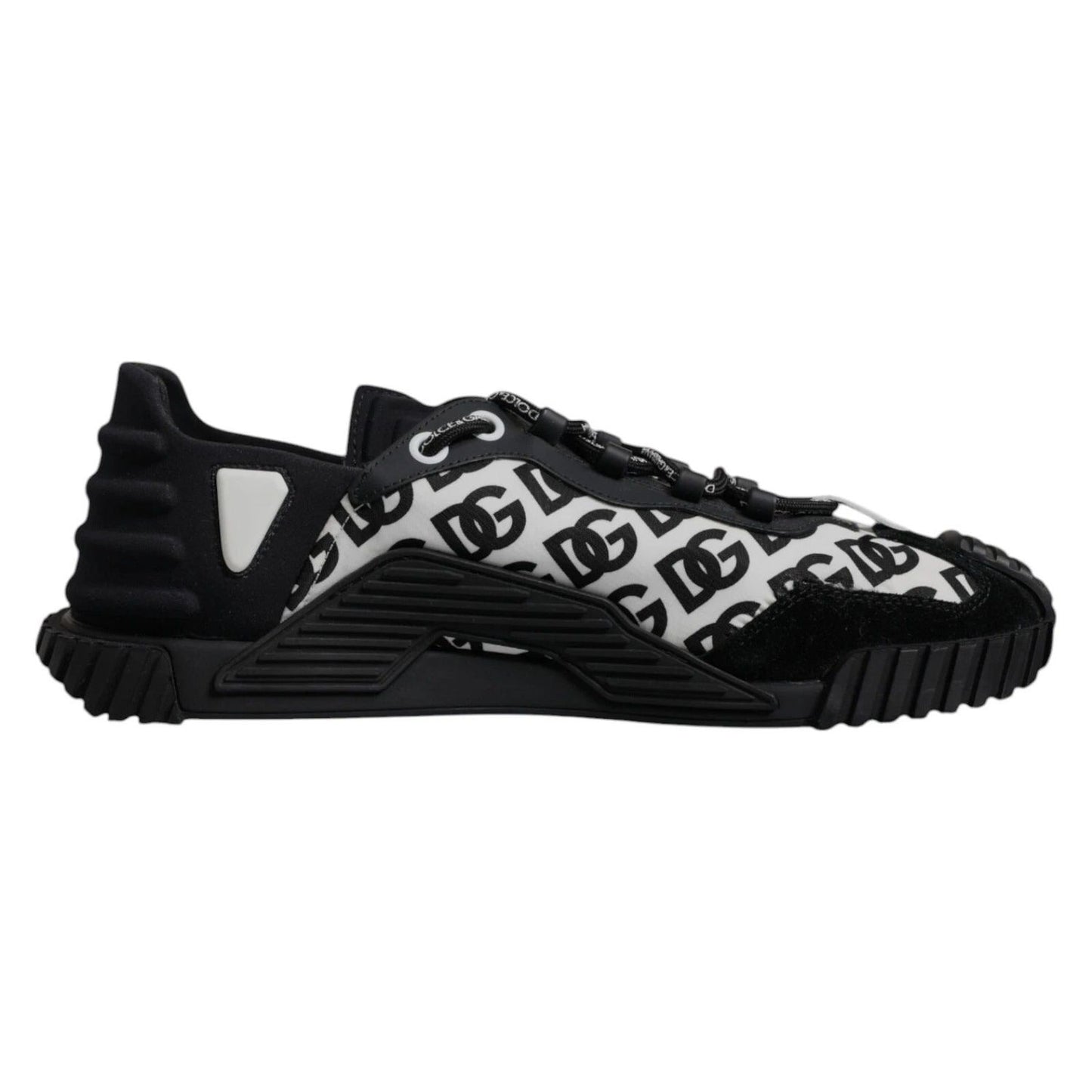 Dolce & Gabbana Black Logo Lace Up Low Top NS1 Sneakers MV7208-44