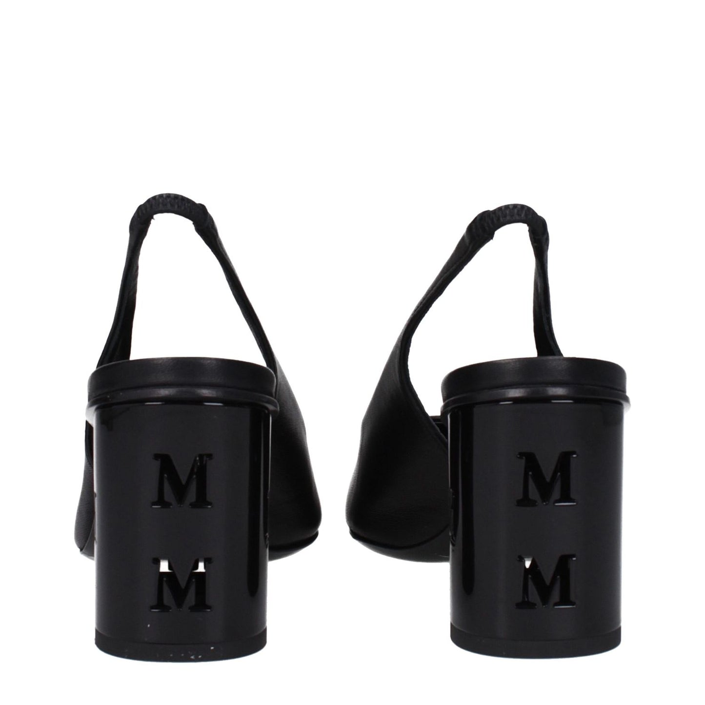 Max Mara Black Leather High Heel Pumps