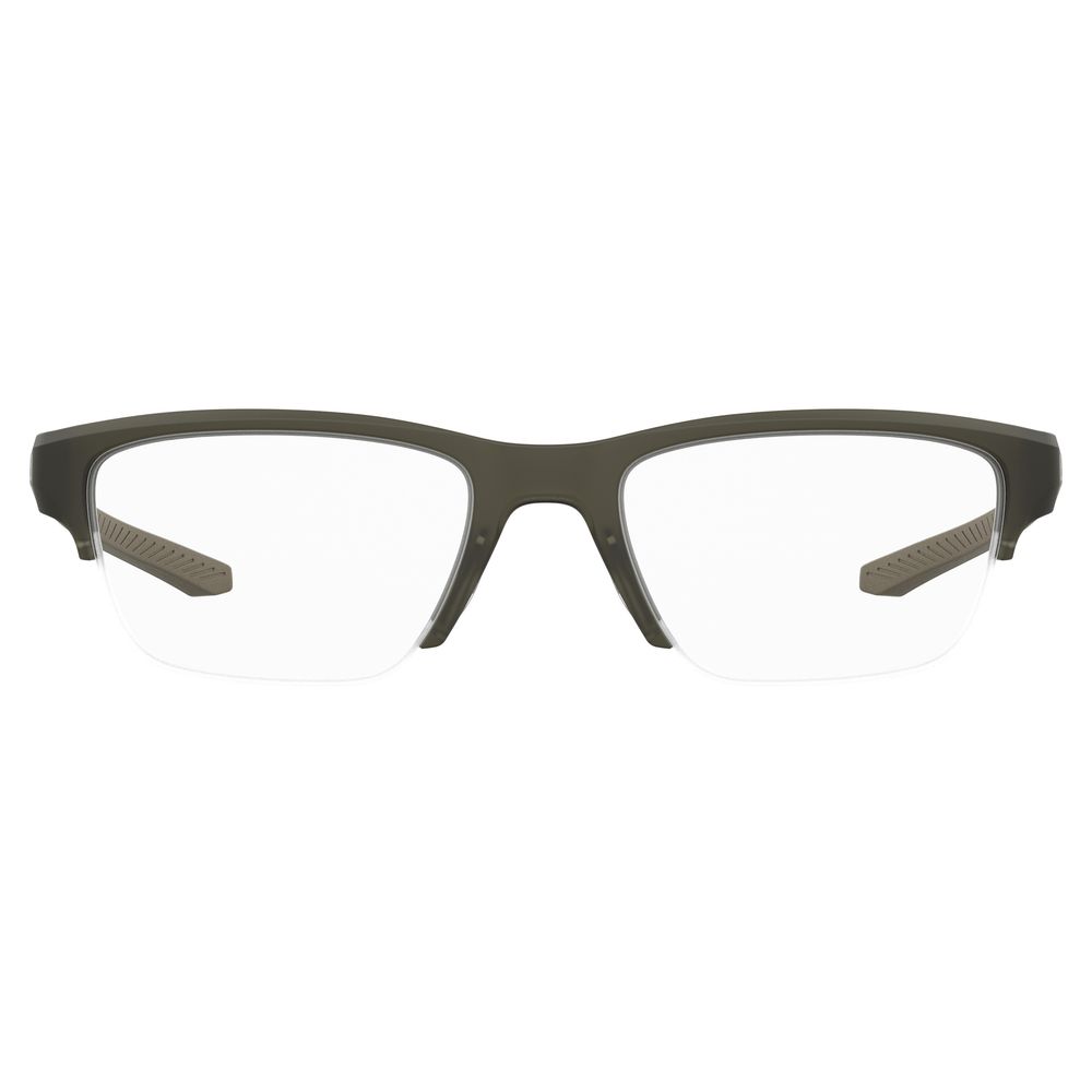 "Under Armour Green Resin Frames eyeglasses with resin material, green color, 53/19/145 mm dimensions"
