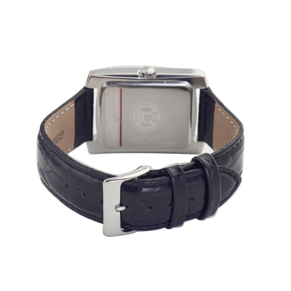 Time Force Black Leather Watch