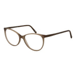 Andy Wolf Beige Unisex Glasses Frame with full-rim acetate cat eye design and demo lenses