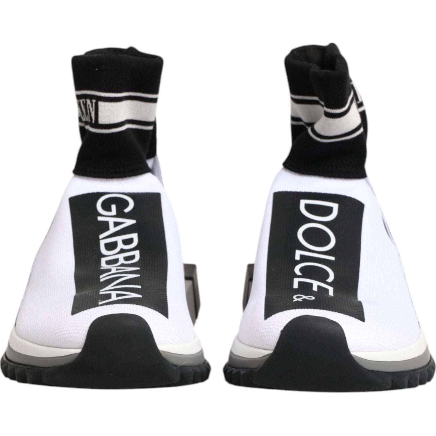 Dolce & Gabbana White Black Sorrento Socks Sneakers Shoes