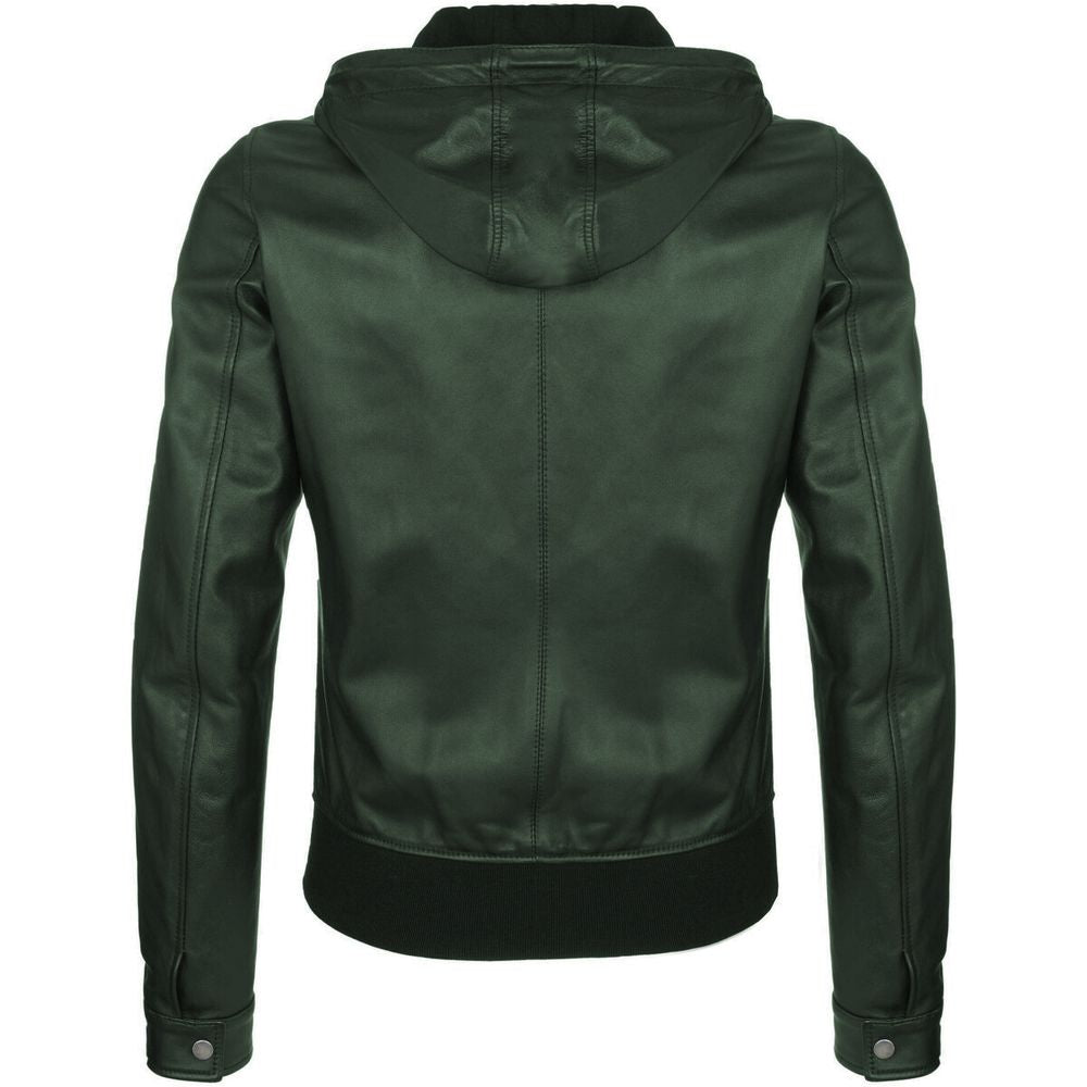 Dolce & Gabbana Green Lambskin Jacket DO-15914-IT48 | M