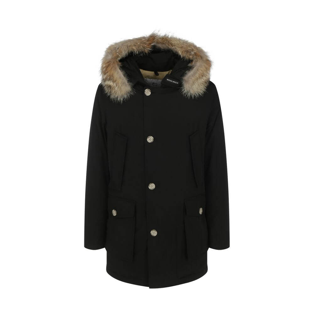 Woolrich Black Cotton Parka