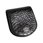Dolce & Gabbana Black Exotic Skin Coin Condom Case Holder Pocket Wallet