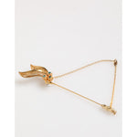 Dolce & Gabbana Gold Tone 925 Sterling Silver Crystal Chain Pin Brooch SMY11076