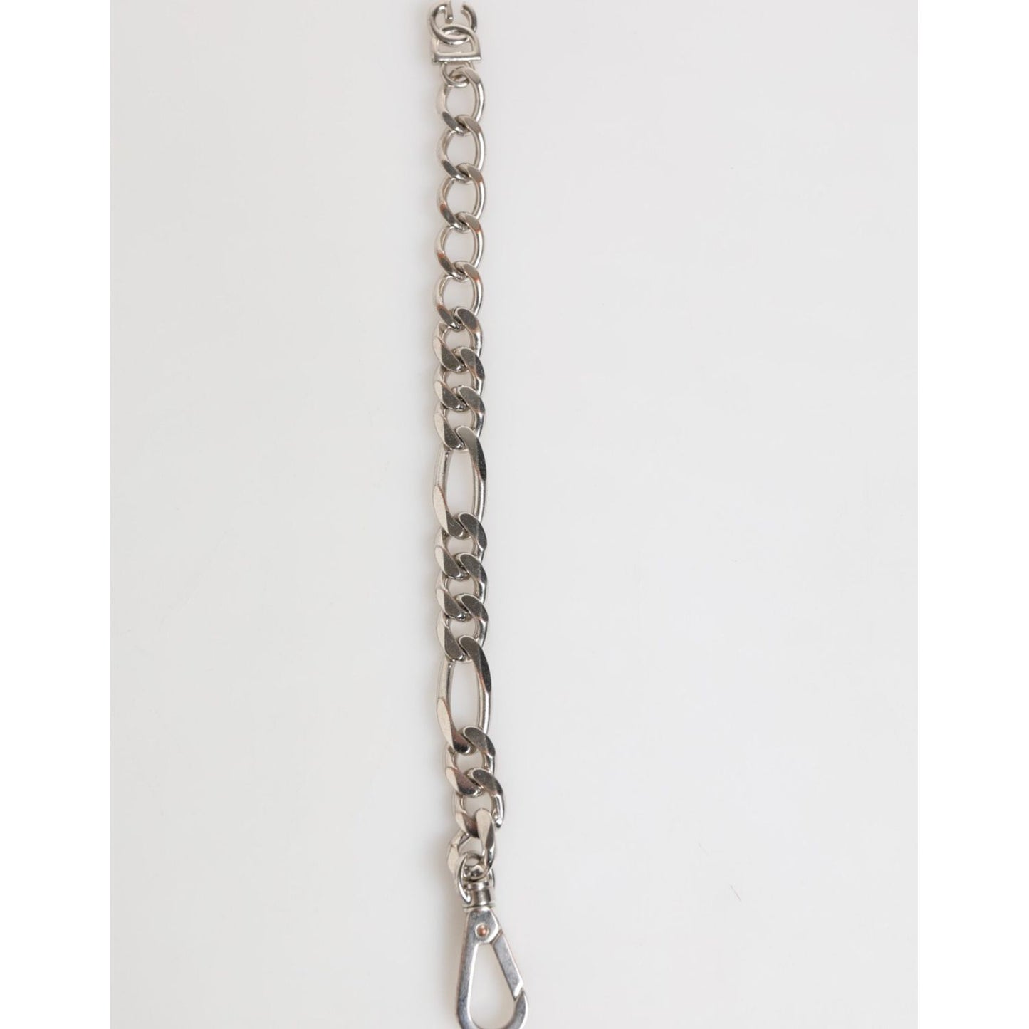 Dolce & Gabbana Silver Tone Brass Chain Lobster Clasp DG Logo Bracelet SMY11078