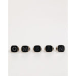 Dolce & Gabbana Silver Tone Brass Lettering Set 5 Pieces Adjustable Ring SMY11233
