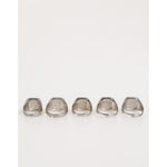 Dolce & Gabbana Silver Tone Brass Lettering Set 5 Pieces Adjustable Ring SMY11233