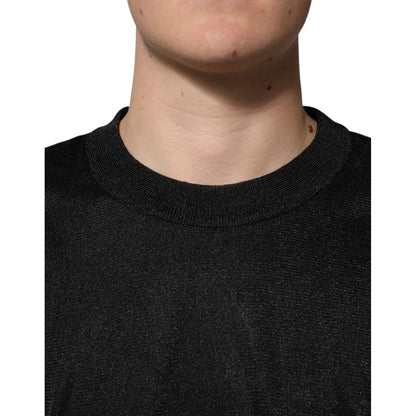 Dolce & Gabbana Black Polyester Pullover Sweatshirt Sweater