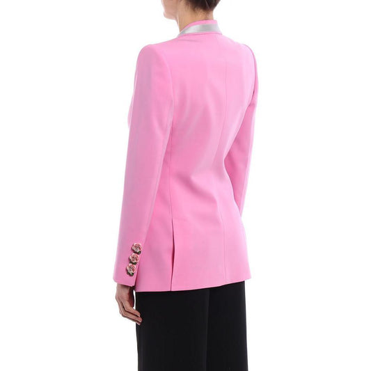 Dolce & Gabbana Pink Wool Jackets & Coat DO-15963-IT36|XXS