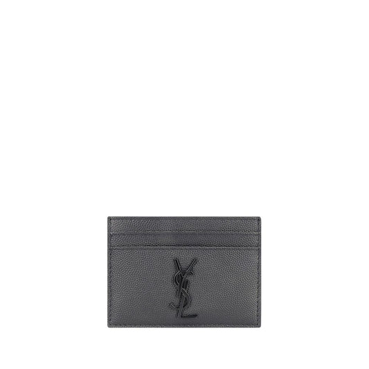 Saint Laurent Gray Calf Leather Bos Taurus Wallet