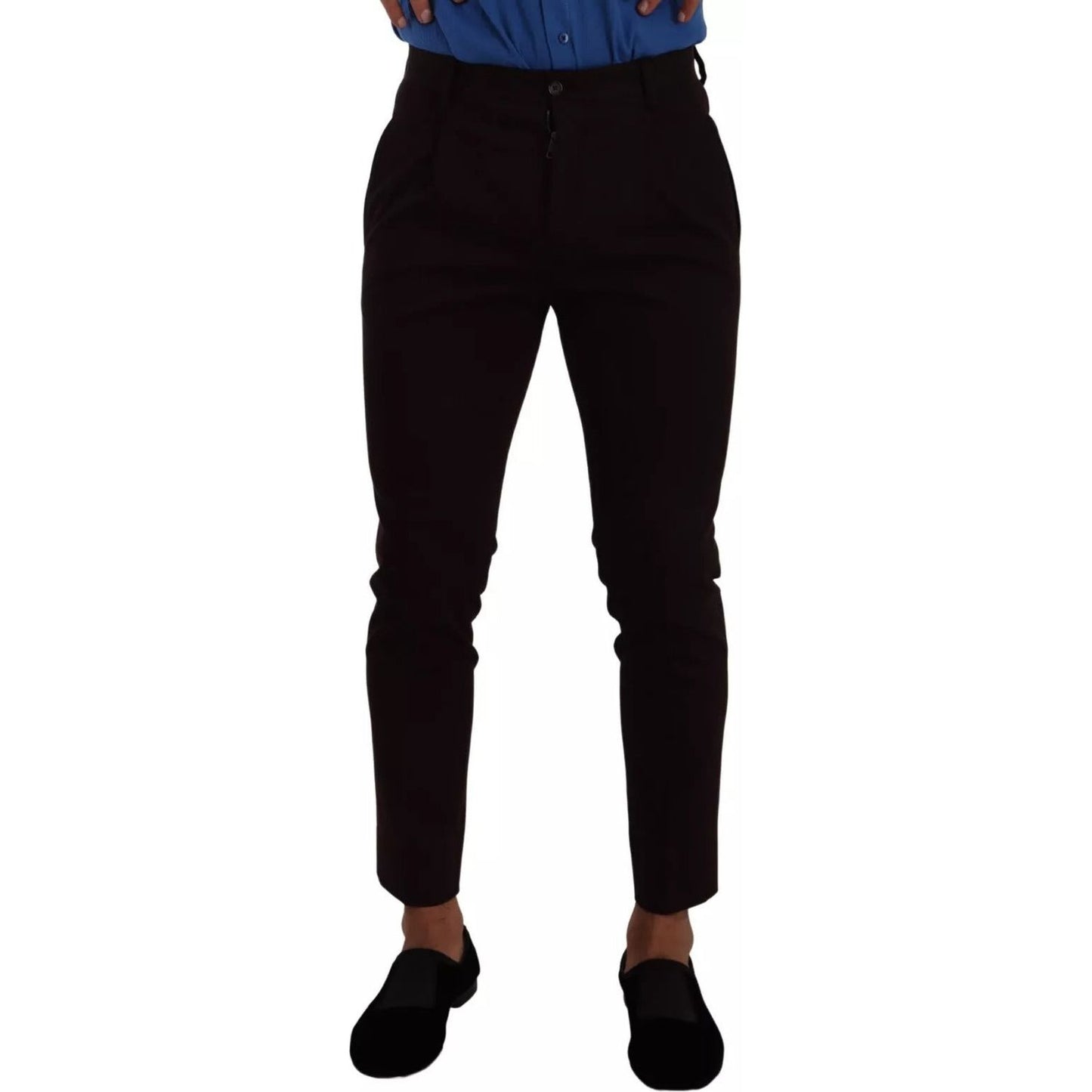 Dolce & Gabbana Bordeaux Cotton Stretch Skinny Trouser