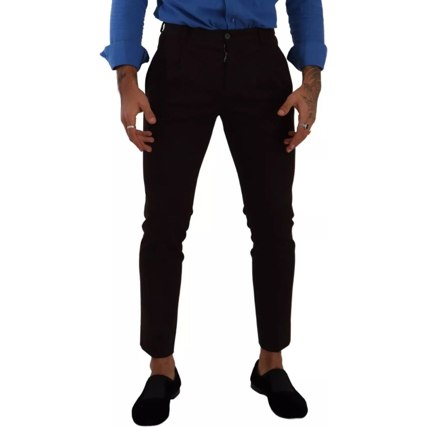 Dolce & Gabbana Bordeaux Cotton Stretch Skinny Trouser