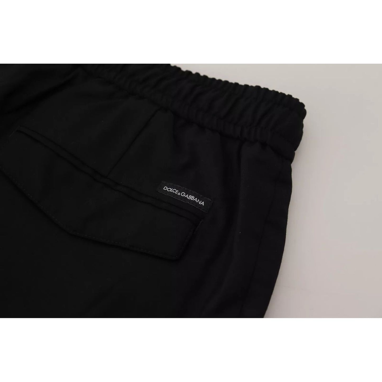 Dolce & Gabbana Black Jogger Wool Jogging Trouser