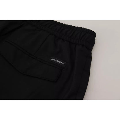 Dolce & Gabbana Black Jogger Wool Jogging Trouser