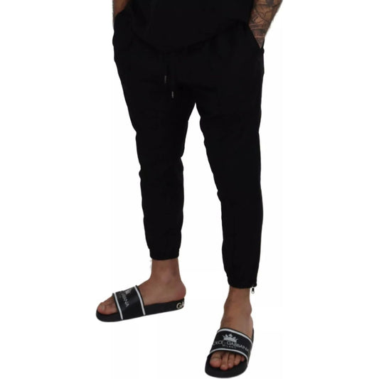 Dolce & Gabbana Black Jogger Wool Jogging Trouser