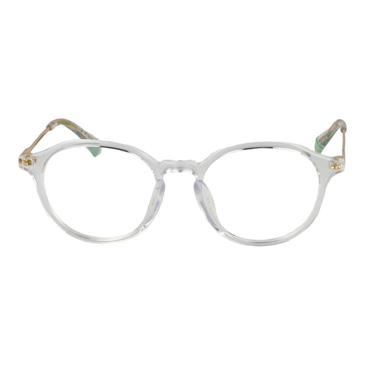 Polaroid Transparent Unisex Glasses Frame with full-rim polyamide material and demo lenses, designed for stylish versatility.