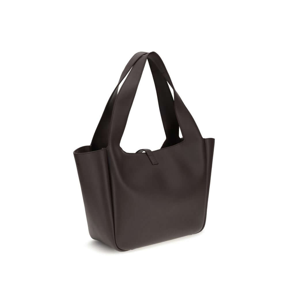 Saint Laurent Brown Lamb Ovis Aries Aries Shoulder Bag with grained leather and suede lining