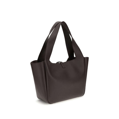 Saint Laurent Brown Lamb Ovis Aries Aries Shoulder Bag with grained leather and suede lining