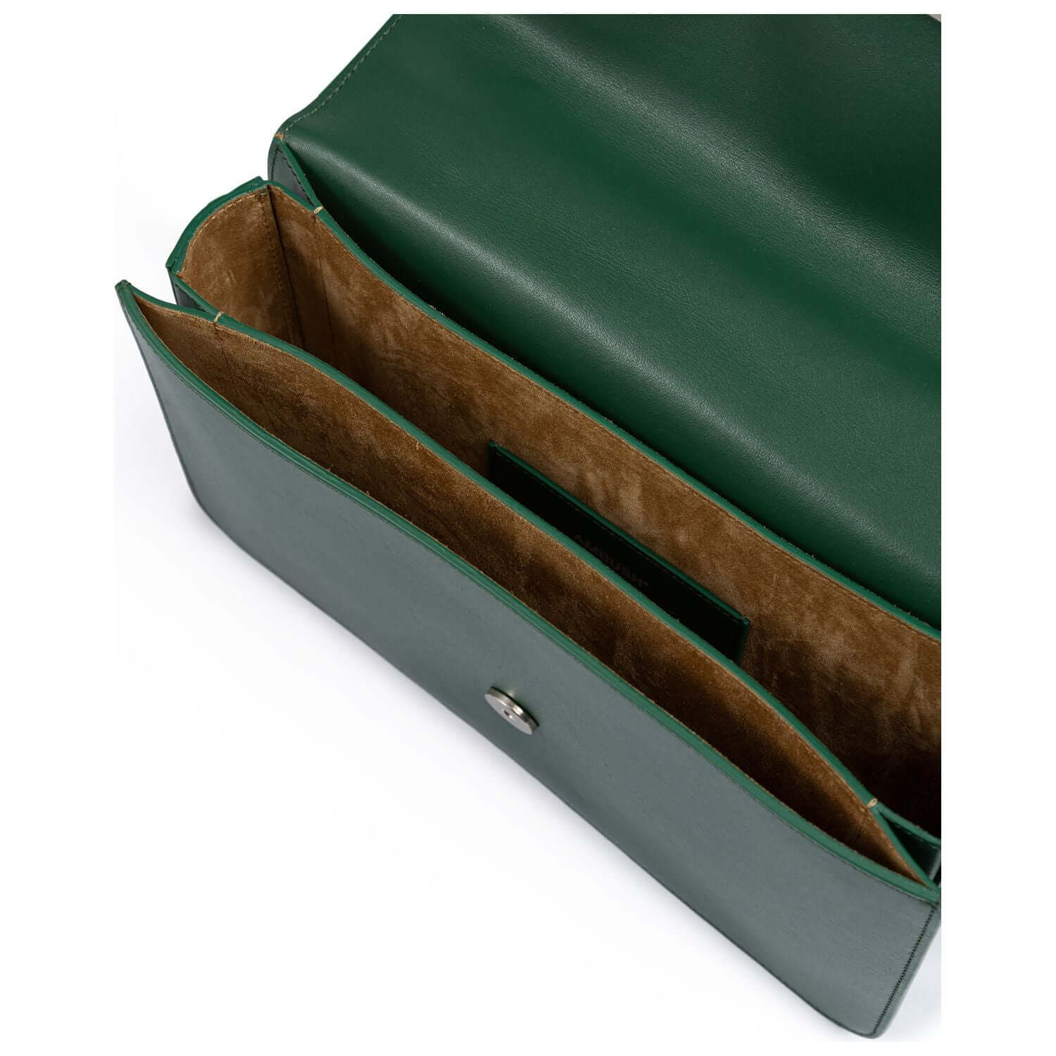 Front view with bag zipped and handles upright.