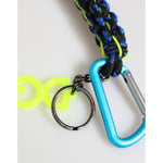 Dolce & Gabbana Multicolor Polyester Tape String DG Logo Keychain Keyring featuring vibrant colors and designer logo hardware.