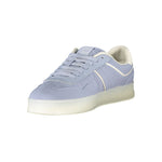 Tommy Hilfiger Blue Leather Women Sneaker with white accents, showcasing style and comfort.