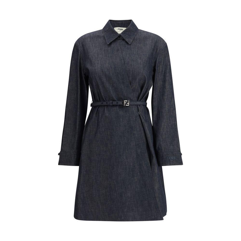 Fendi Chambray Dress FE-FLD565AVF2F0EX7-IT42 | L