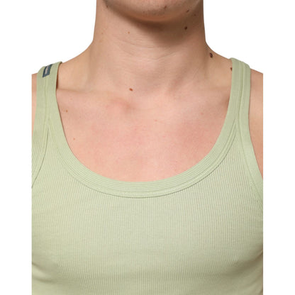 Dolce & Gabbana Light Green Tank Sleeveless Men Men T-shirt