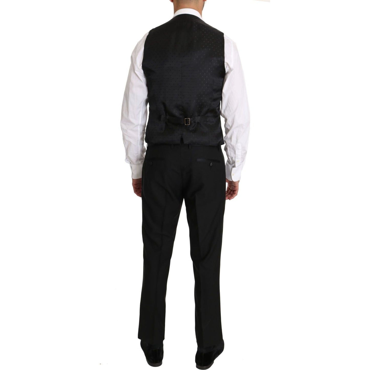 Dolce & Gabbana Black Wool Dress Waistcoat Gillet Vest