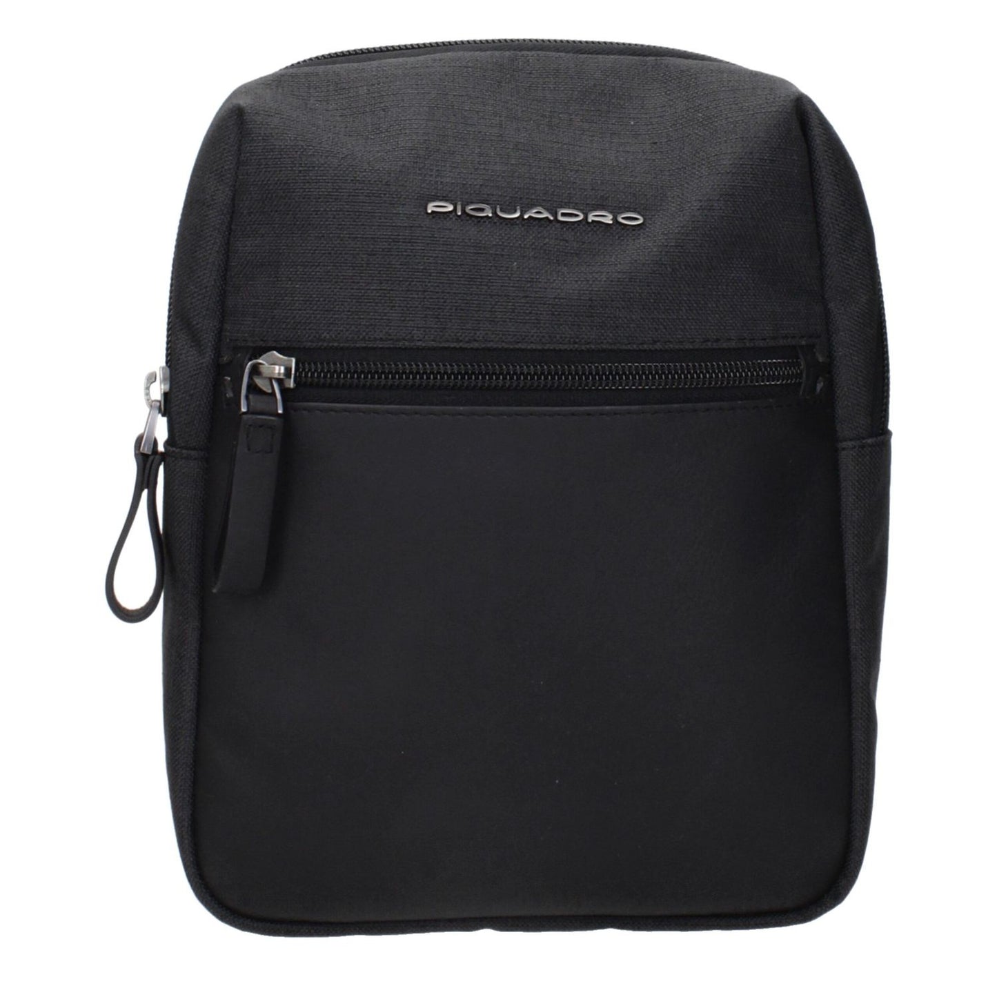 Piquadro Black Fabric Crossbody Bag with front logo and adjustable shoulder strap, MPN CA4481W98N, product code F84160.