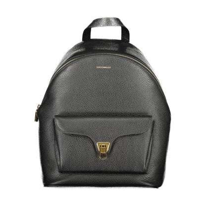 Coccinelle Black Leather Backpack