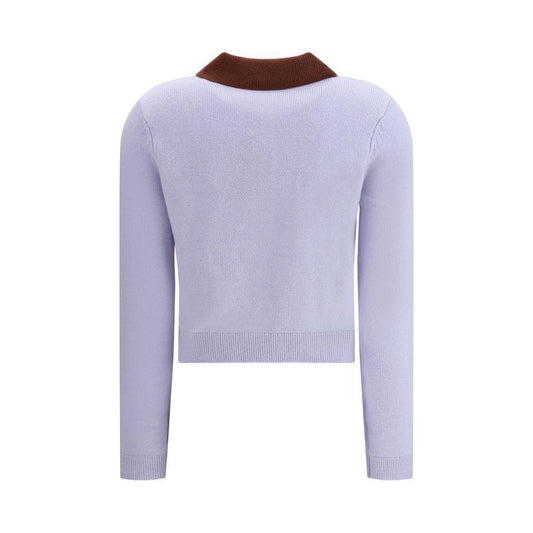 Self-Portrait Contrast collar Sweater SE-AW25021TBLBLUE-M