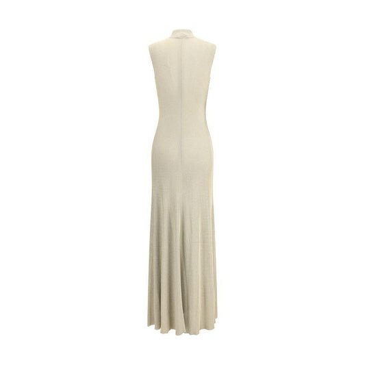 Self-Portrait Lurex knit long Dress SE-AW25137XGDGOLD-M