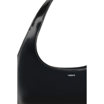 Coperni Black Leather Swipe Baguette Shoulder Bag