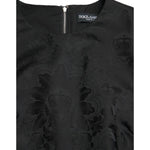 Dolce & Gabbana Black Sleeveless Bodycon A-line Mini Dress with zipper and logo detail on the back, made in Italy from nylon.