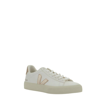 Veja White Calf Leather Bos Taurus Low Top Sneakers with iconic brand logo and contrasting panel details.