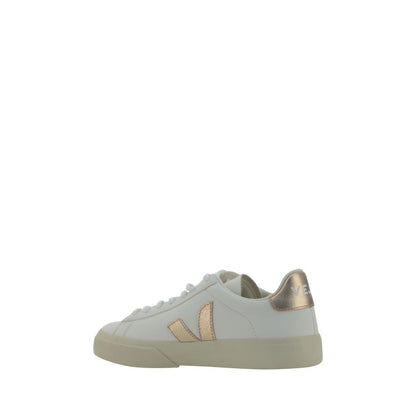 Veja White Calf Leather Bos Taurus Low Top Sneakers with contrasting panel and logo details, lace-up closure and rubber sole.