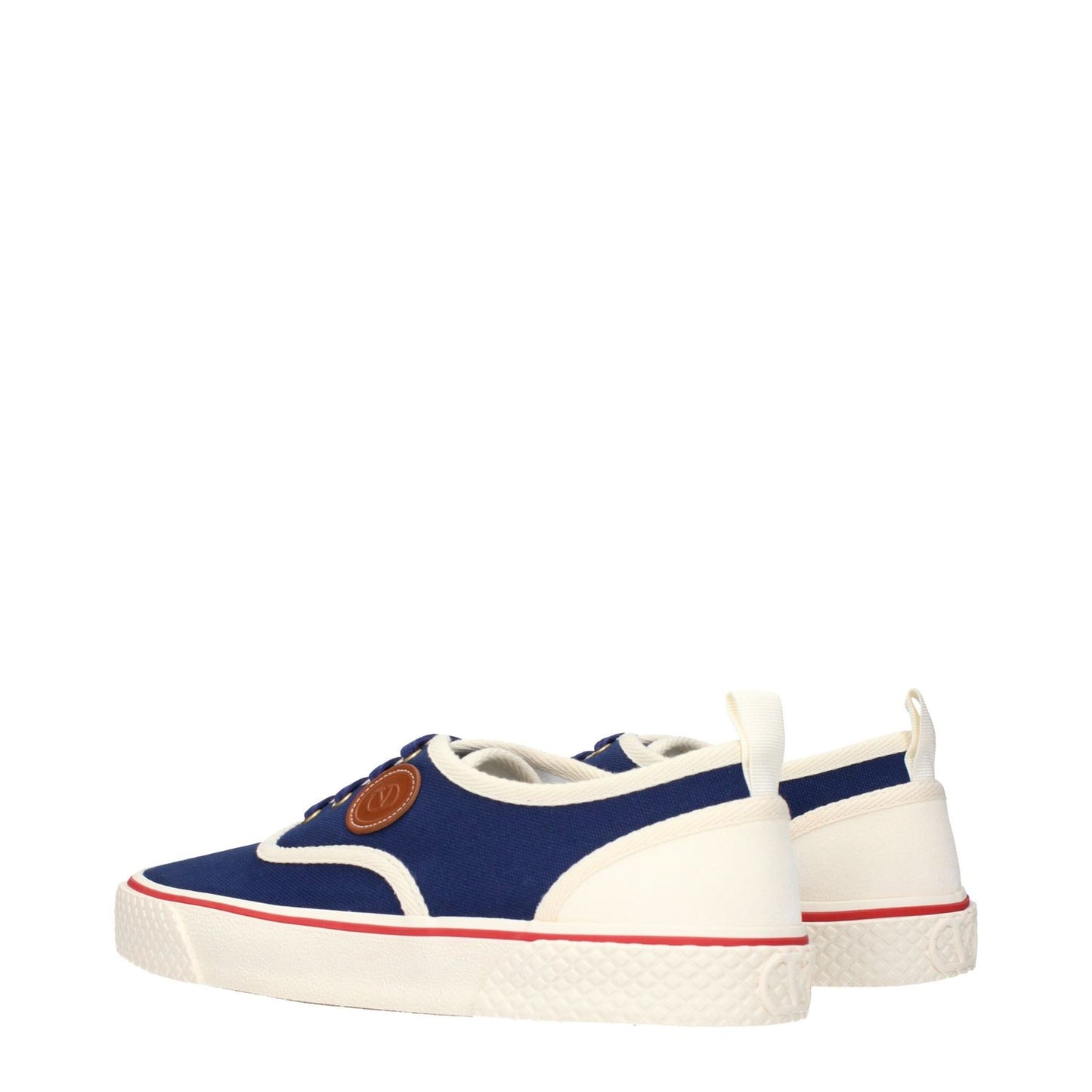 Valentino Garavani Blue Fabric Low Top Sneakers with side and back logo, featuring MPN S0J87YGTQZZ and code F84236.