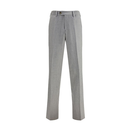 Lardini Gray Fleece Wool Chino Pants