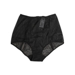 Dolce & Gabbana Black High Waist Mesh Sheer Shapewear Underwear with DG logo, made in Italy, crafted from polyamide and elastane.