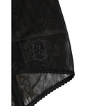 Dolce & Gabbana Black High Waist Mesh Sheer Shapewear Underwear with DG logo, made of nylon and spandex, elegant Italian design.