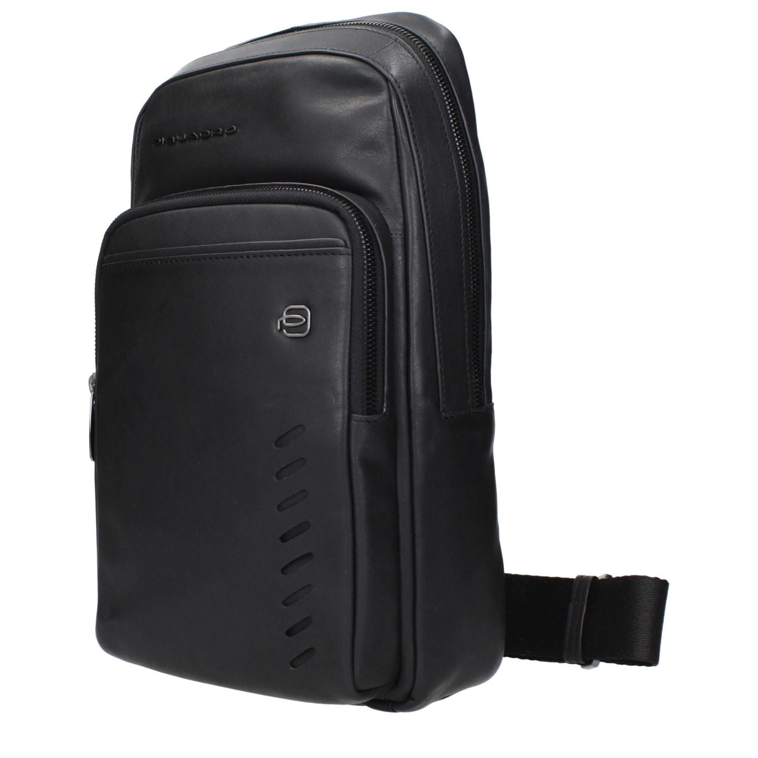 Piquadro Black Leather Crossbody Bag