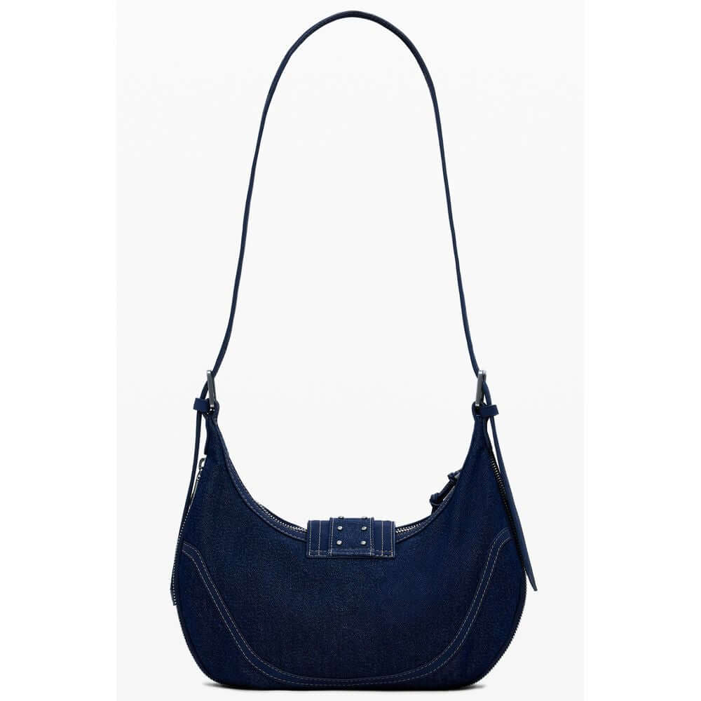 Desigual Blue Cotton Women Handbag with adjustable strap, functional elegance in vibrant blue handcrafted from premium materials.