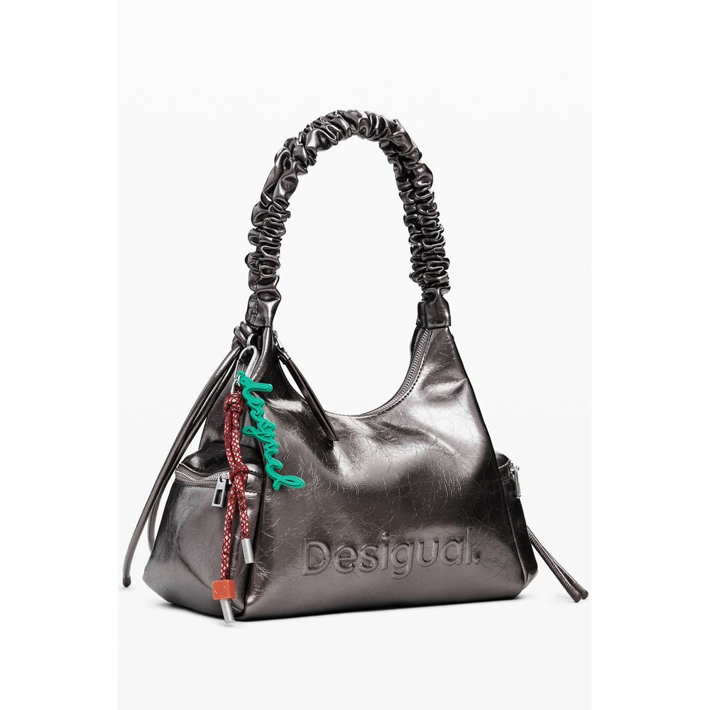Desigual Bronze Polyethylene Handbag