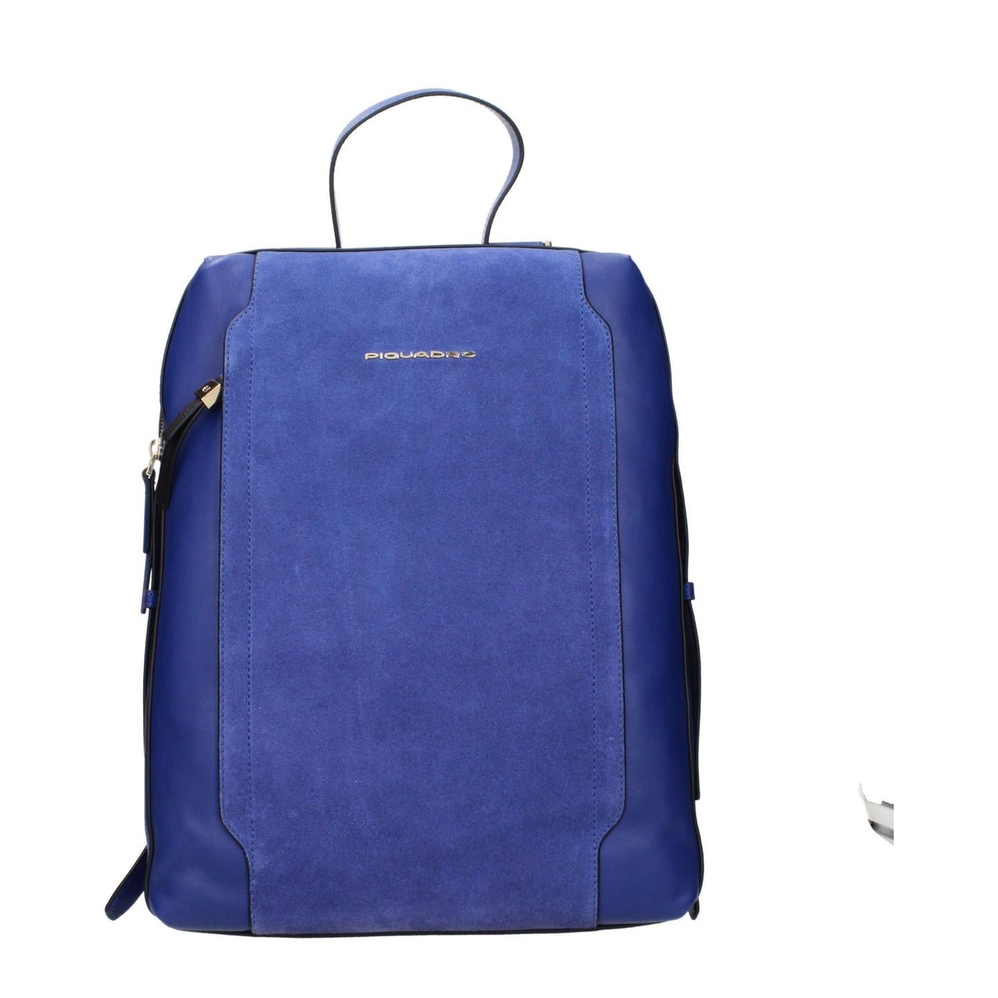 Piquadro Blue Leather Backpack with front logo, adjustable straps, and vintage effect, featuring ipad/pc cases. MPN CA4576W92CAMOSCIOBLU3.